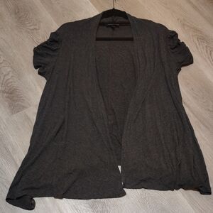 6/$15🚚AB Studio Charcoal Open-Front Cardigan